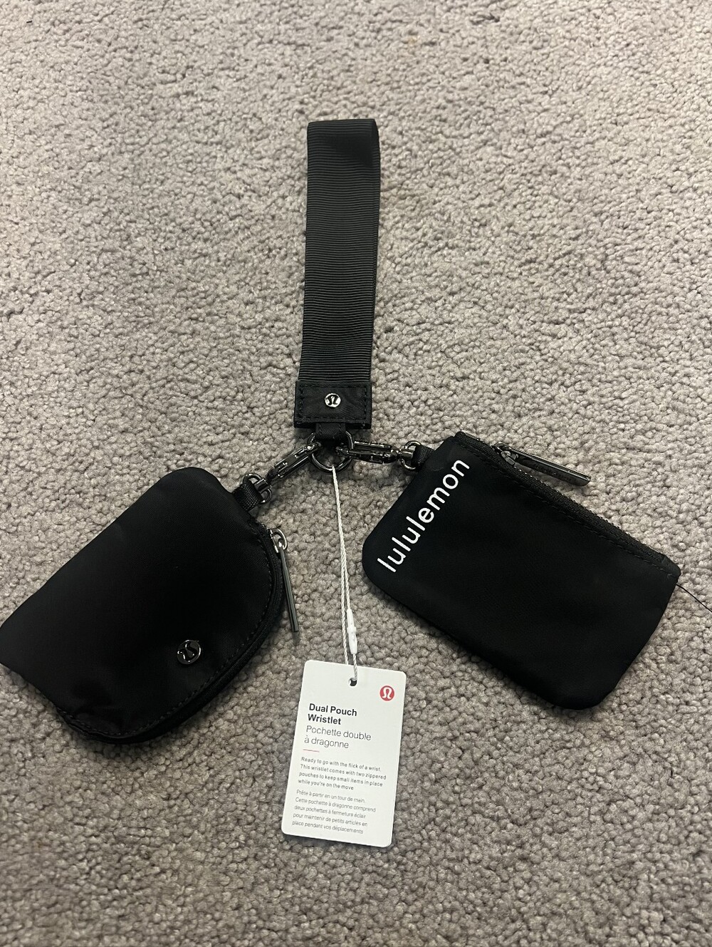 New Lululemon Dual Pouch Wristlet Wallet Coin Purse Card Holder